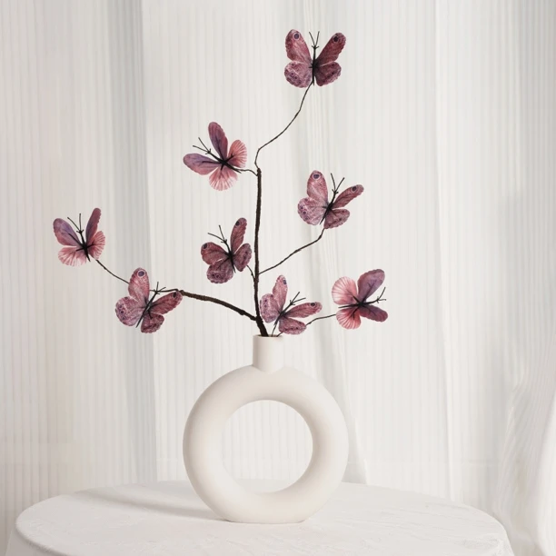 蝴蝶仿真花假花摆件客厅桌面装饰品插花民宿咖啡馆软装道具