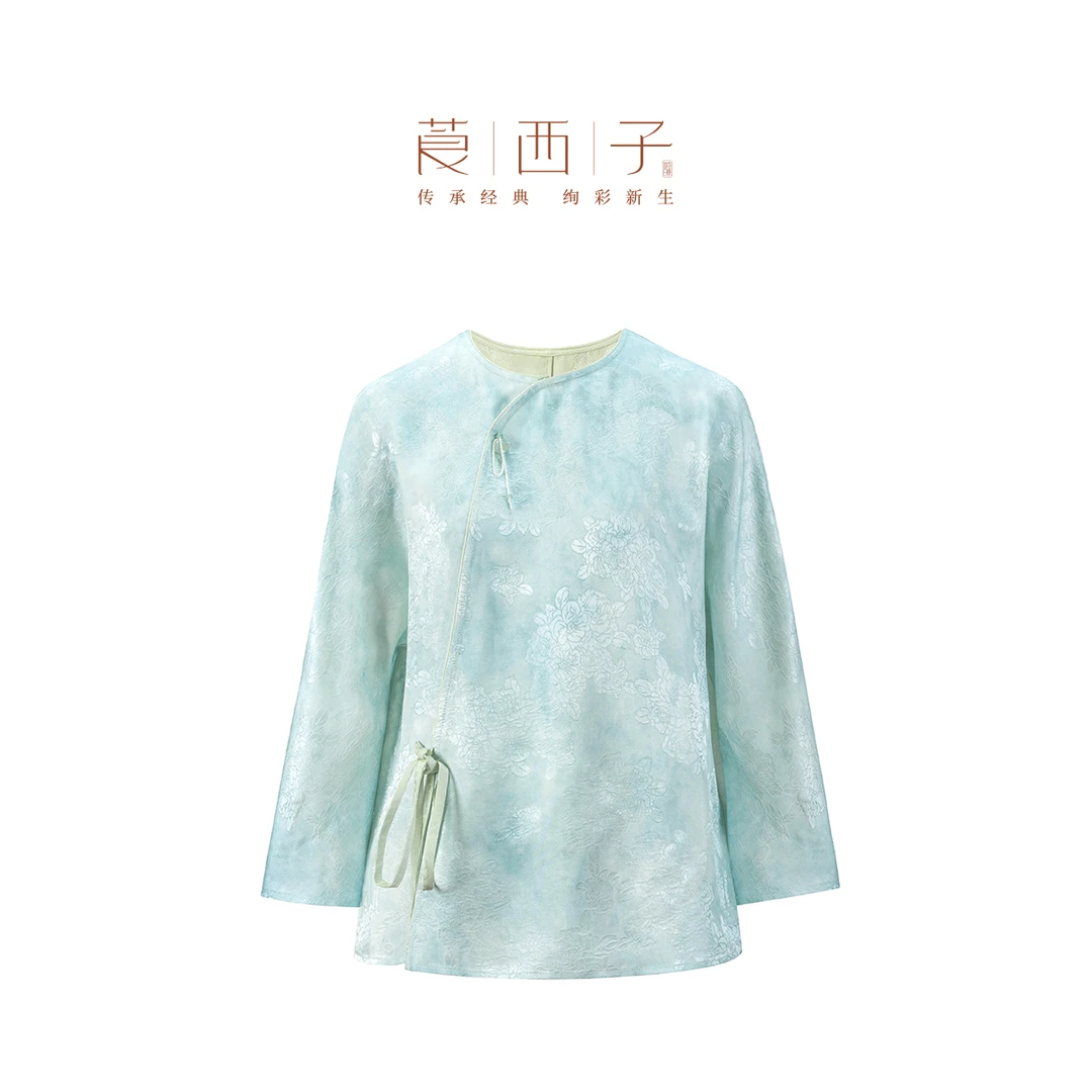 【烟杪】新中式穿搭春游出行小众禅意复古桑蚕丝轻奢衬衫气质出街