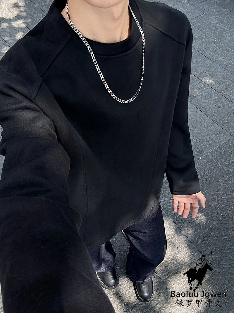 Baoluu Jgwen/保罗甲骨文保罗甲骨文秋季美式复古卫衣男女同款