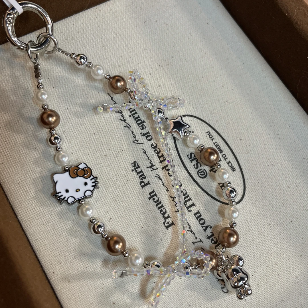 6530咖啡小猫原创手机链