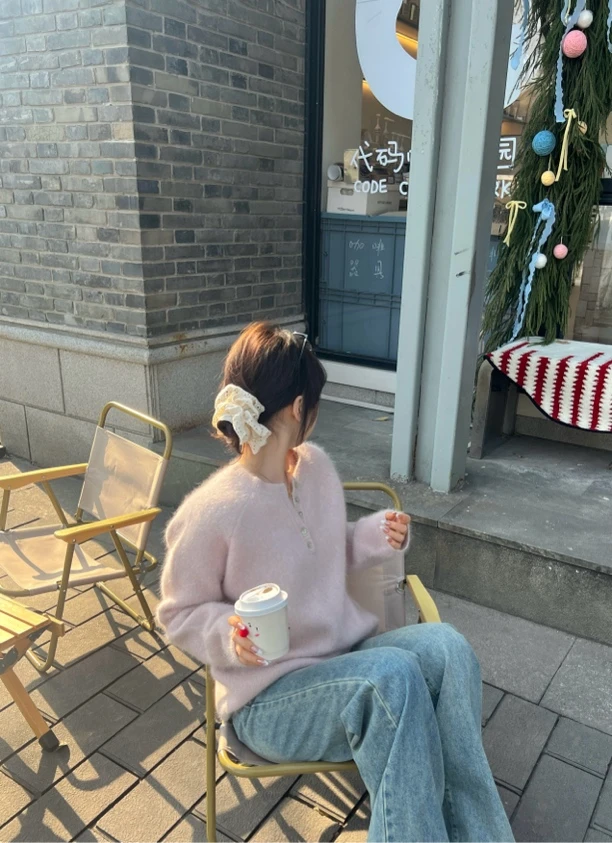 「大昕·自留款毛衣」安哥拉兔毛毛衣