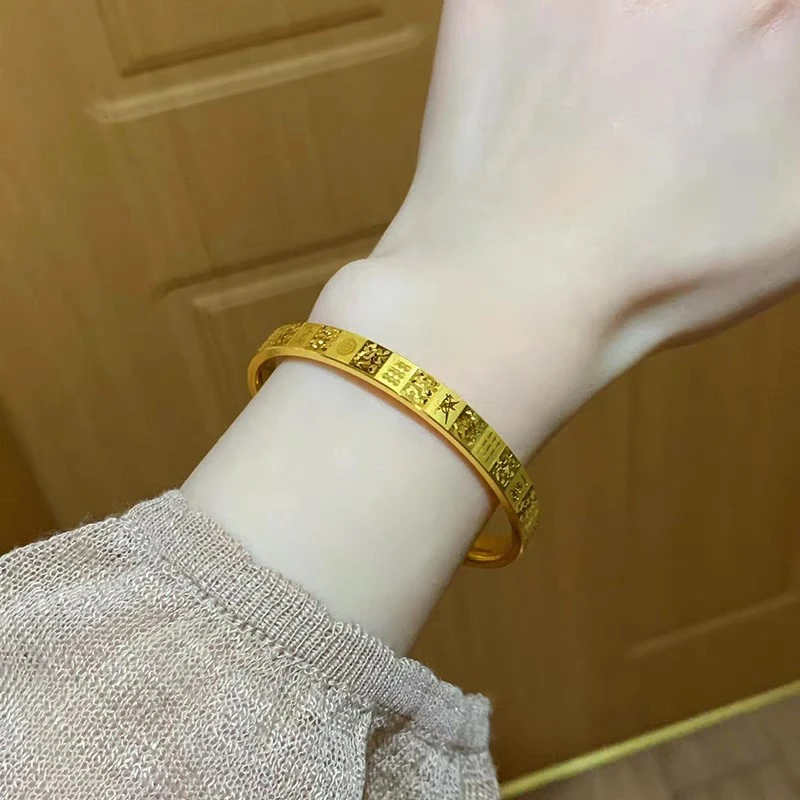 铜合金手镯 新款碎冰冰麻将手镯十三幺把把杠上开花翻倍胡牌手饰