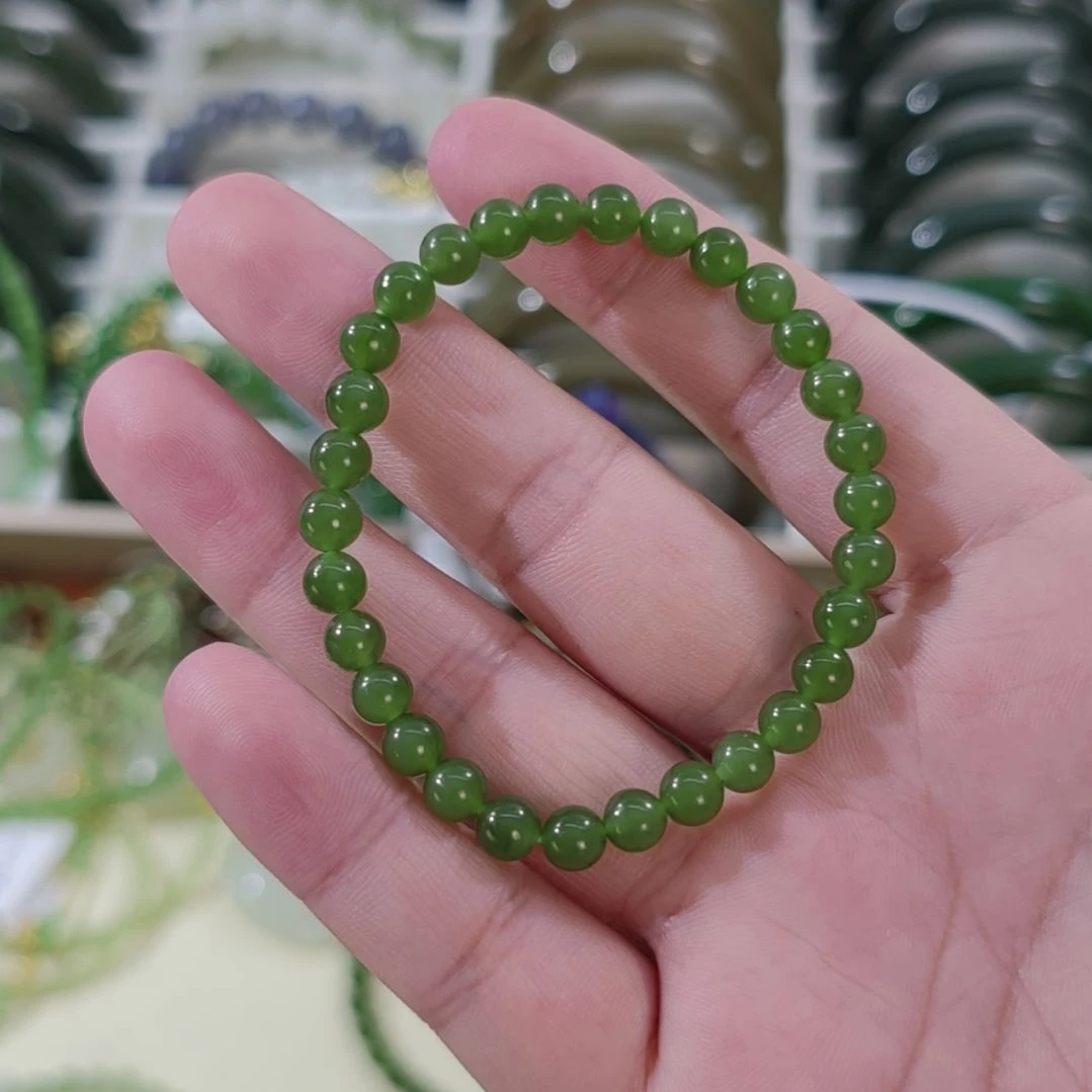 小***咪和田玉未镶嵌手链卡6精品碧玉手串×1