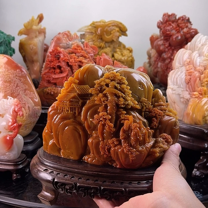 田黄石富春山居图