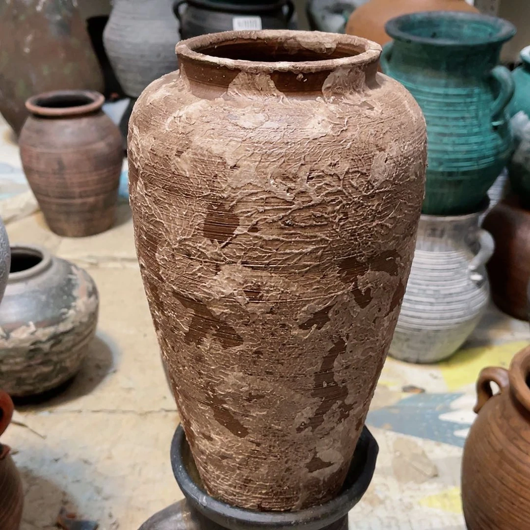 红陶无孔无孔口径10高度28