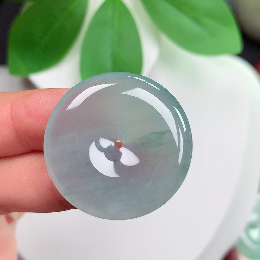 颈饰未镶嵌翡翠平安扣 29.2x5.0mm