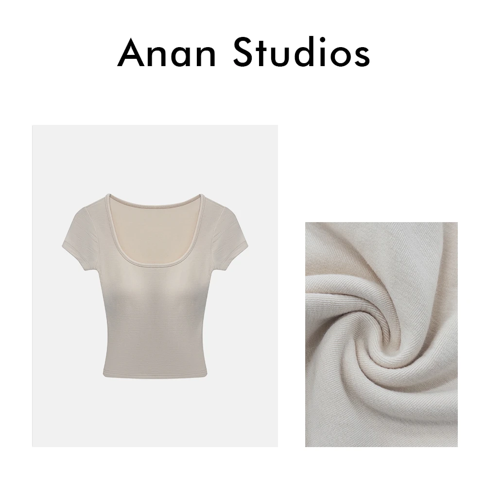 【no退no换】【升级面膜T】纯欲简版百搭上衣  胸垫可拆卸）★1204