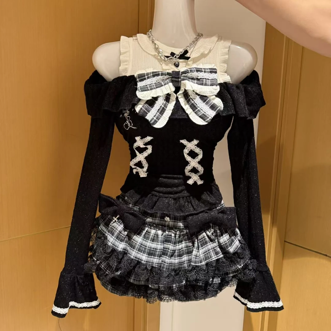 WM家暮色序曲纯欲上衣+甜妹蕾丝短裙