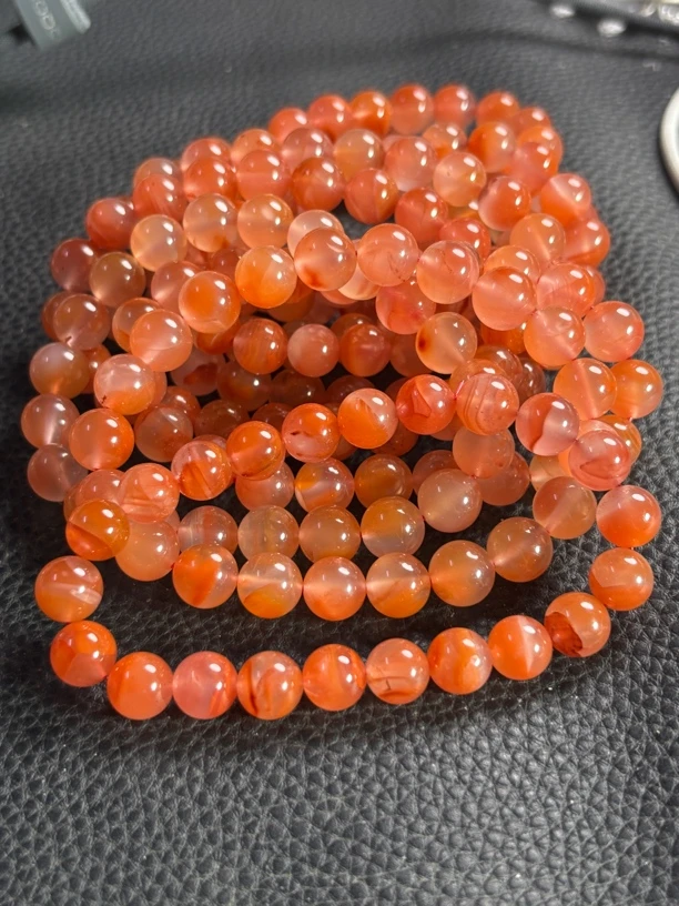 潮戴珠宝 南红锦鲤色冰红手串时尚款手串卡10