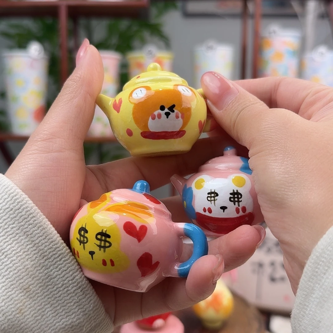 陶10景德镇手绘高温釉下彩冰箱贴