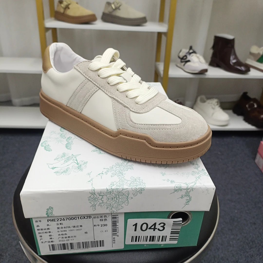 1043真皮德性鞋板鞋女鞋软底单鞋
