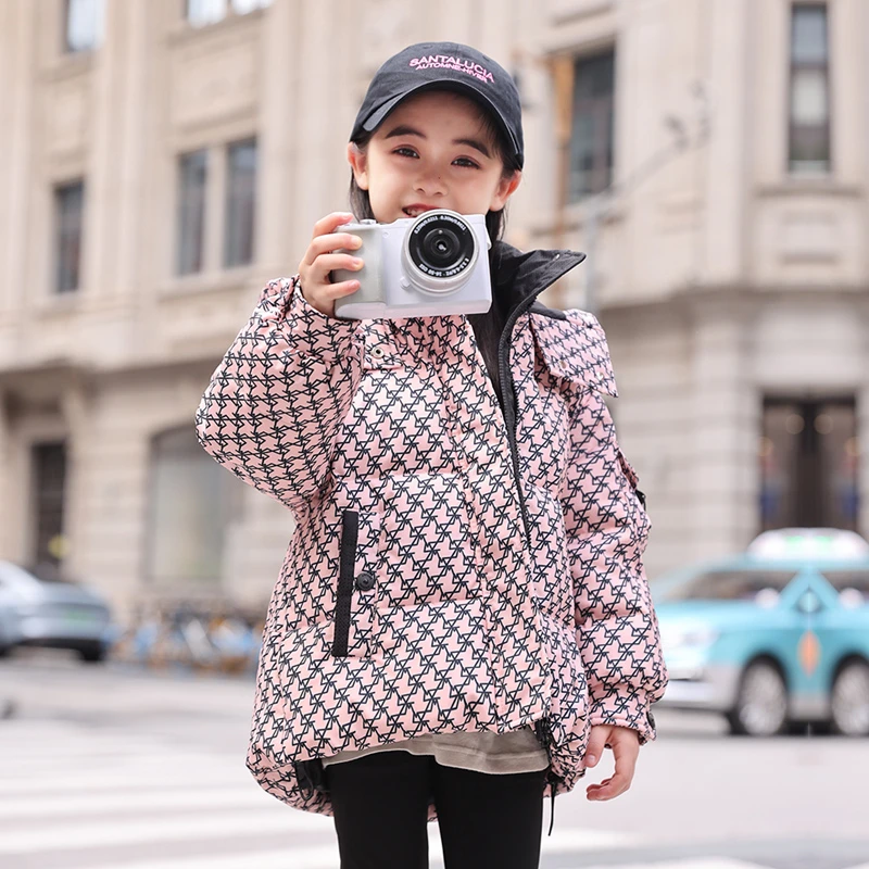 8318男女童羽绒服2024新款加厚保暖中大童潮羽绒外套