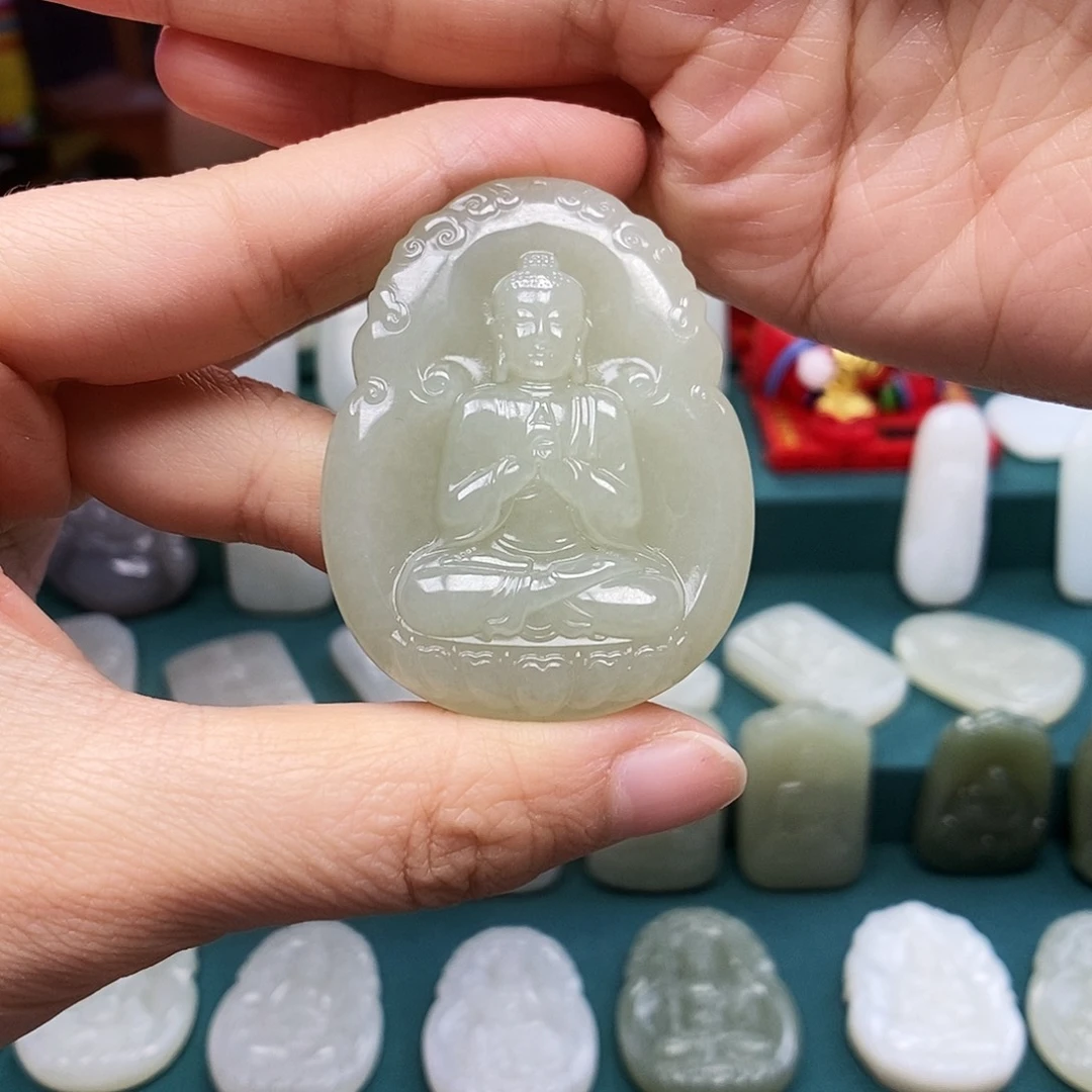 纸***机颈饰未镶嵌和田玉