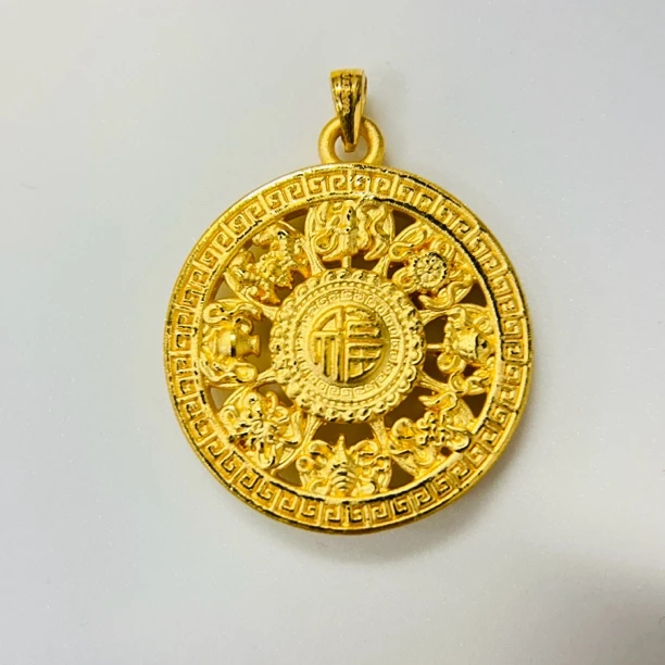 足金饰品/古法八宝罗盘（瓜子扣）/4.96/1A5B1638/q