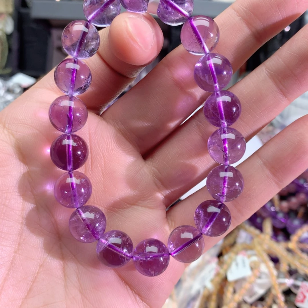 紫晶手串未镶嵌卷*吖巴西紫晶11+