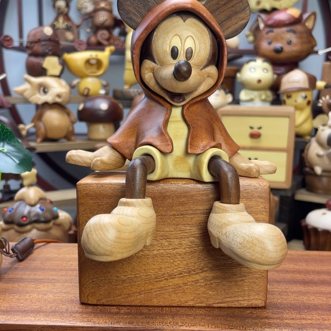 木坐姿款米奇带底座