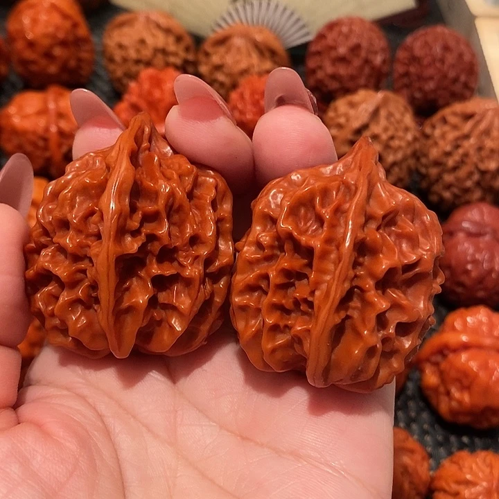吊坠文玩核桃39玉化帝王0601
