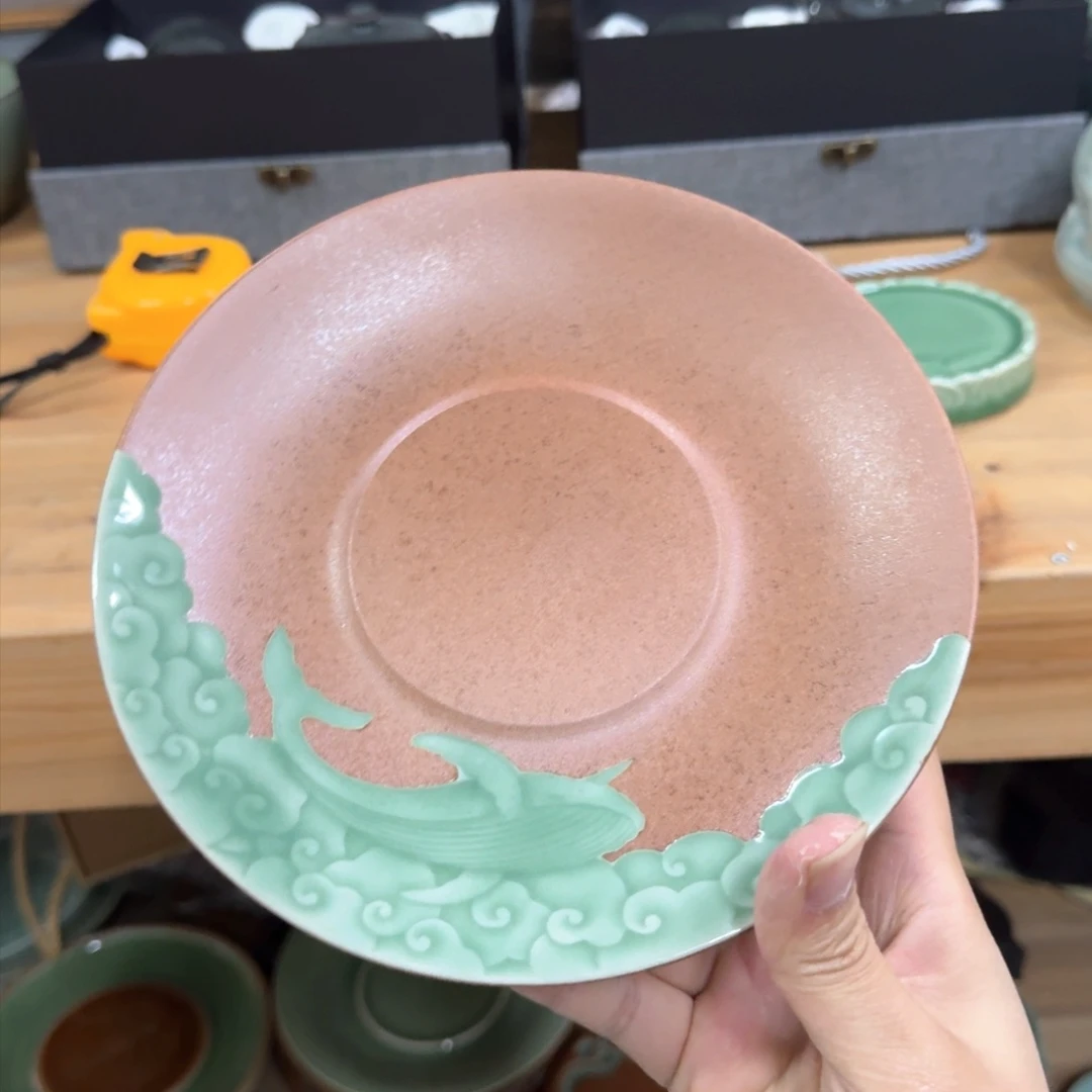 龙泉青瓷茶具微瑕6573