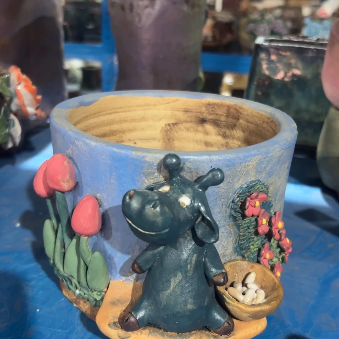 微瑕886 号陶然花盆手工花盆