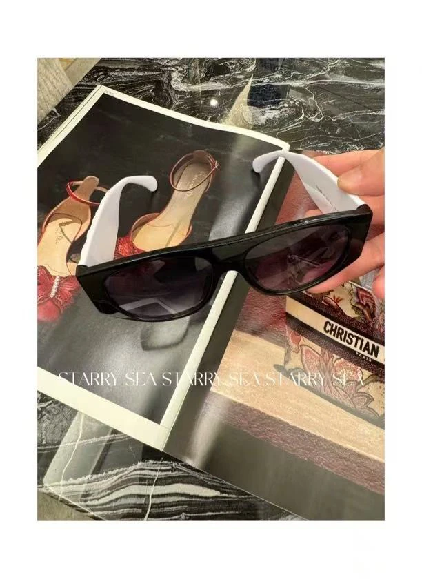 PP【高定系列】熊猫配色显脸小椭圆大框轻奢眼镜#X0009XB