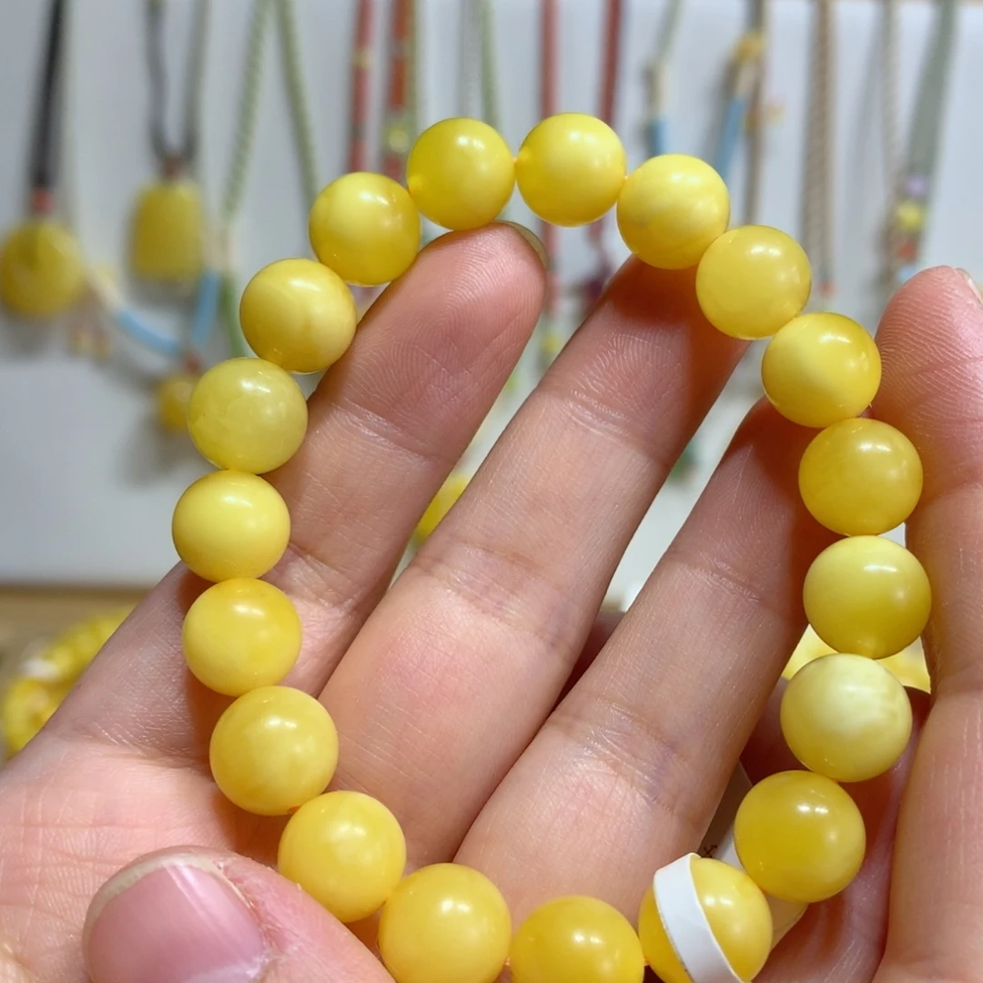 蜜蜡未镶嵌手链特价10mm