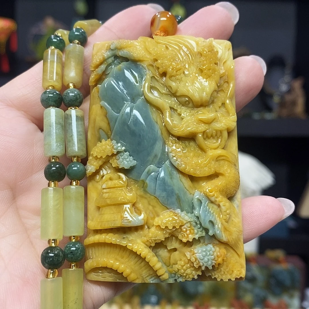 未镶嵌岫玉挂件吊坠项链