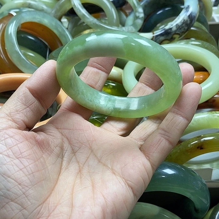 蛇纹石玉合金手镯风*兮