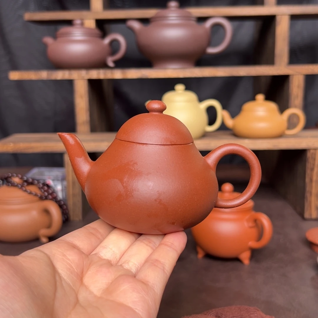 紫砂茶壶紫泥梨形130毫升