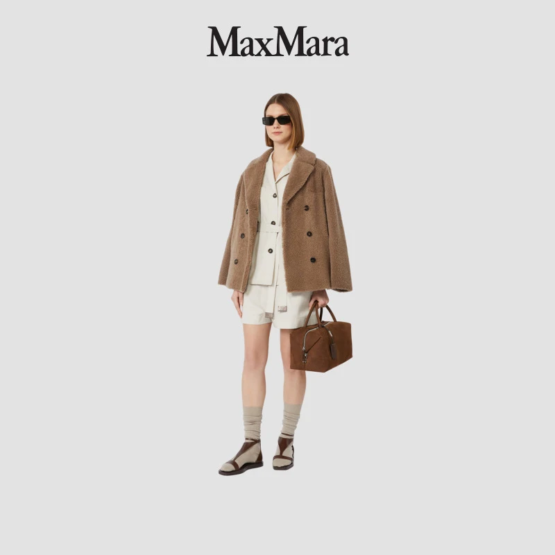 MaxMara 2025早秋新品女装棉府绸直筒短裤9146015106