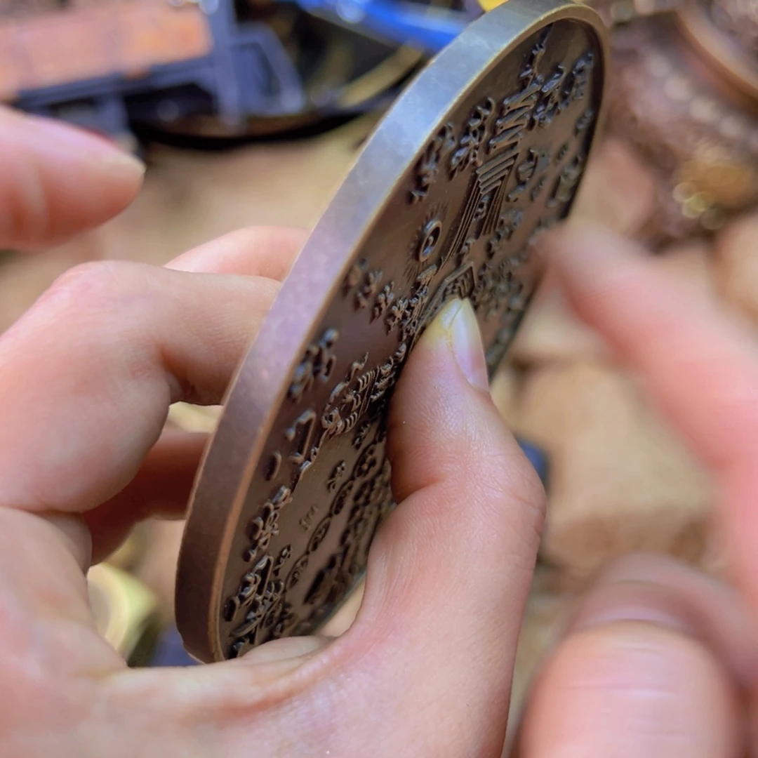 原矿风磨铜铜镜一个