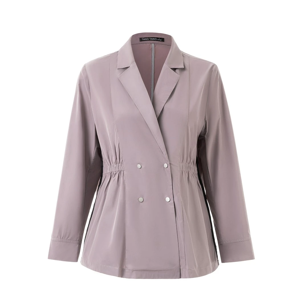 FL秋季新款时尚休闲净版翻领短款修身风衣短外套【2399】FF