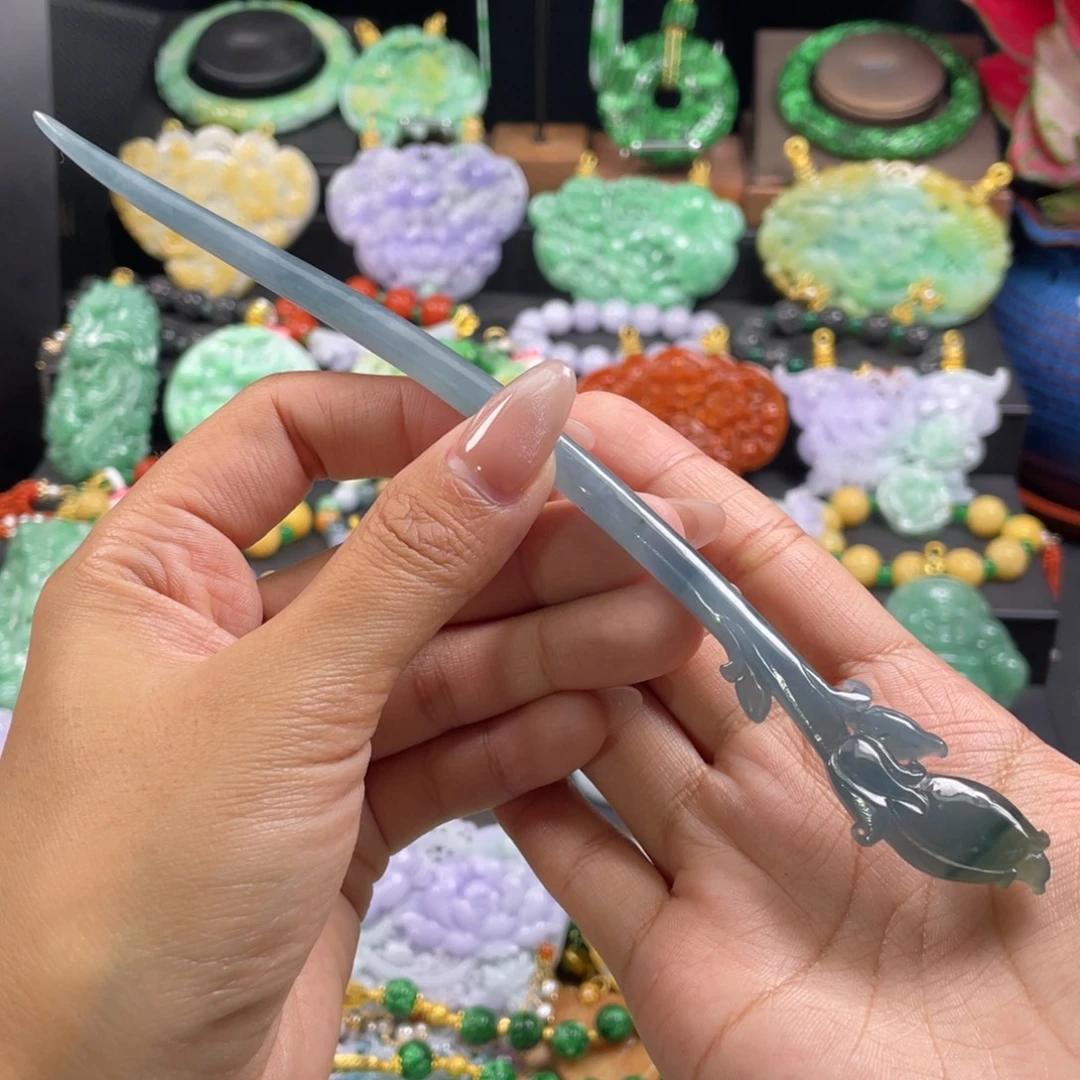 翡翠未镶嵌颈饰代编织