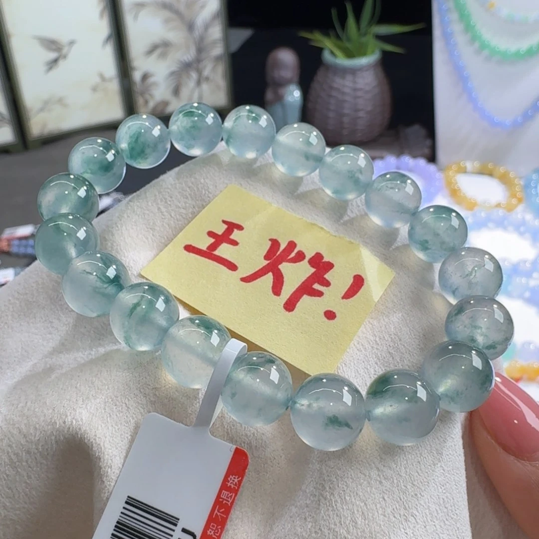 未镶嵌手链翡翠巨巨巨巨巨漏玻璃钢飘花单圈9.8mm