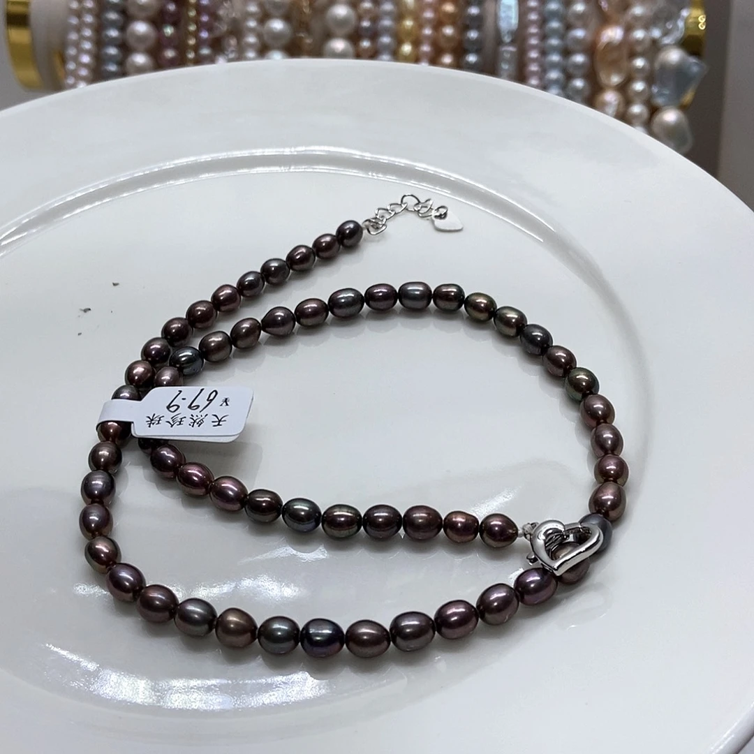 淡水珍珠颈饰合金