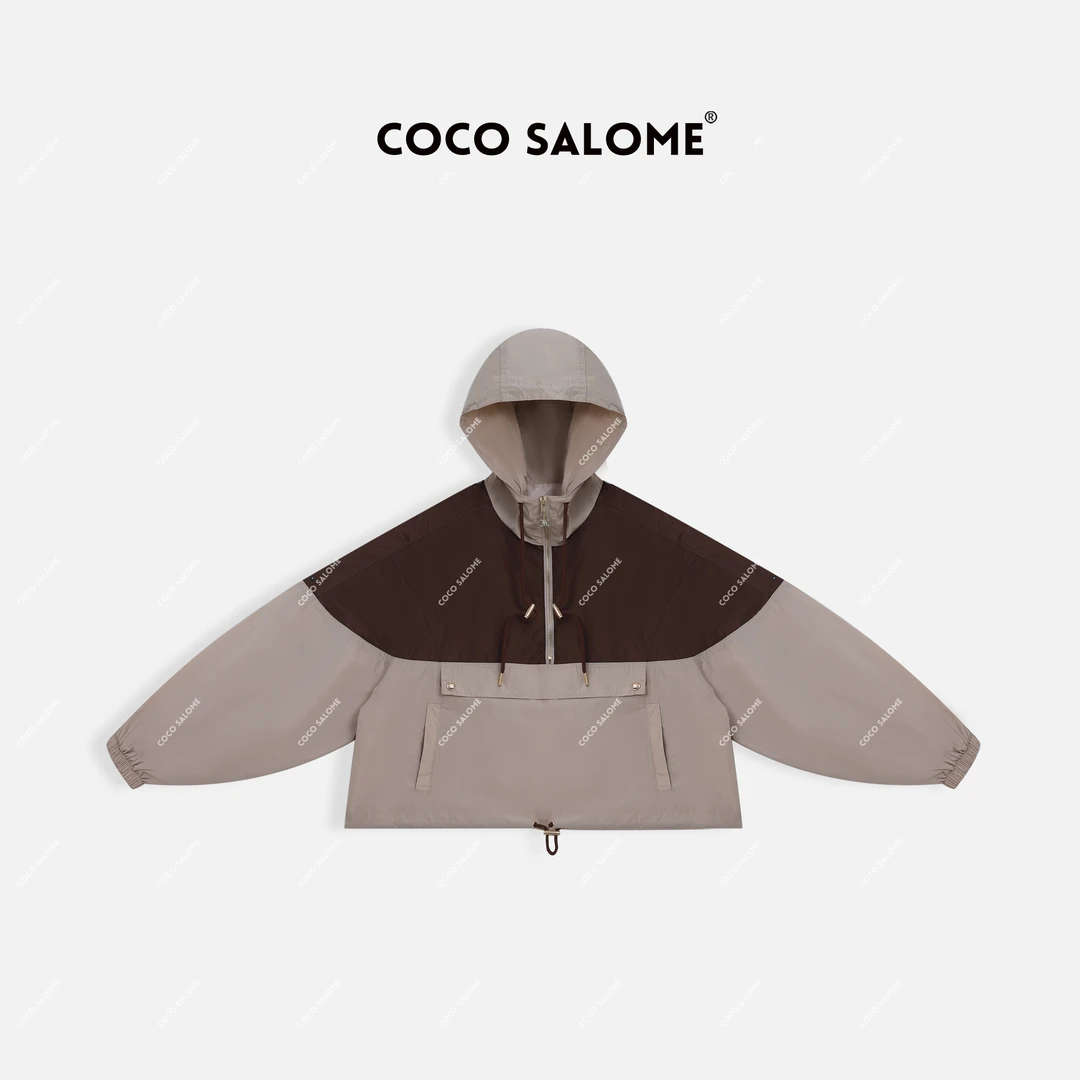 COCO SALOME⑿【美式前刺】2024春款高定轻奢百搭套头外套8073