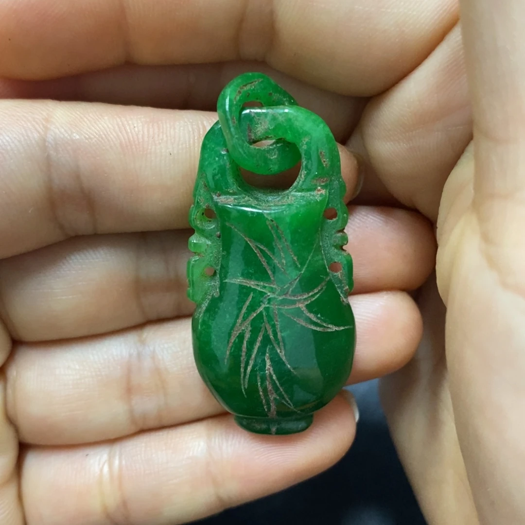 白玉菩提吊坠摆件