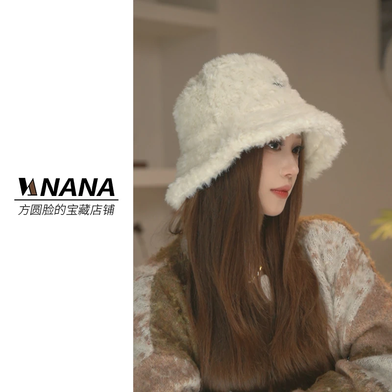 原创设计 渔夫帽加厚盆帽冬季毛帽子绒帽网红秋冬保暖帽子