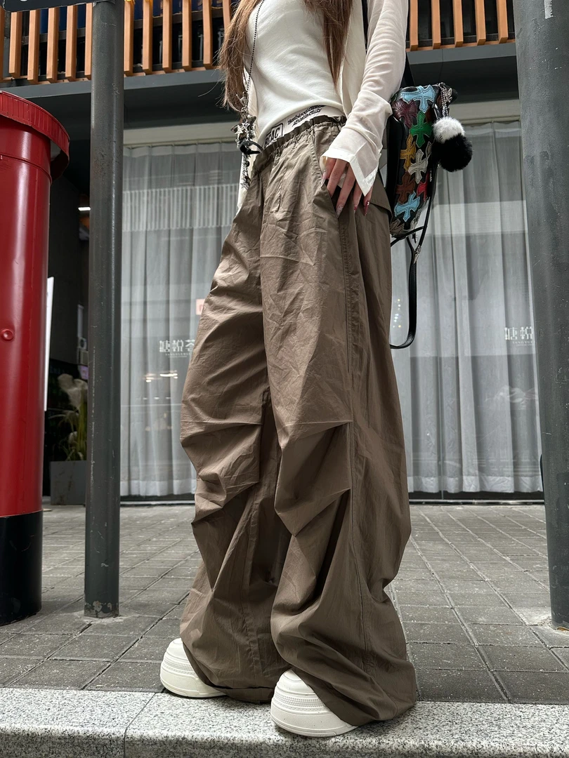 可可不加酱【女团裤】春夏宽松工装风休闲裤子LWJ24A1K288