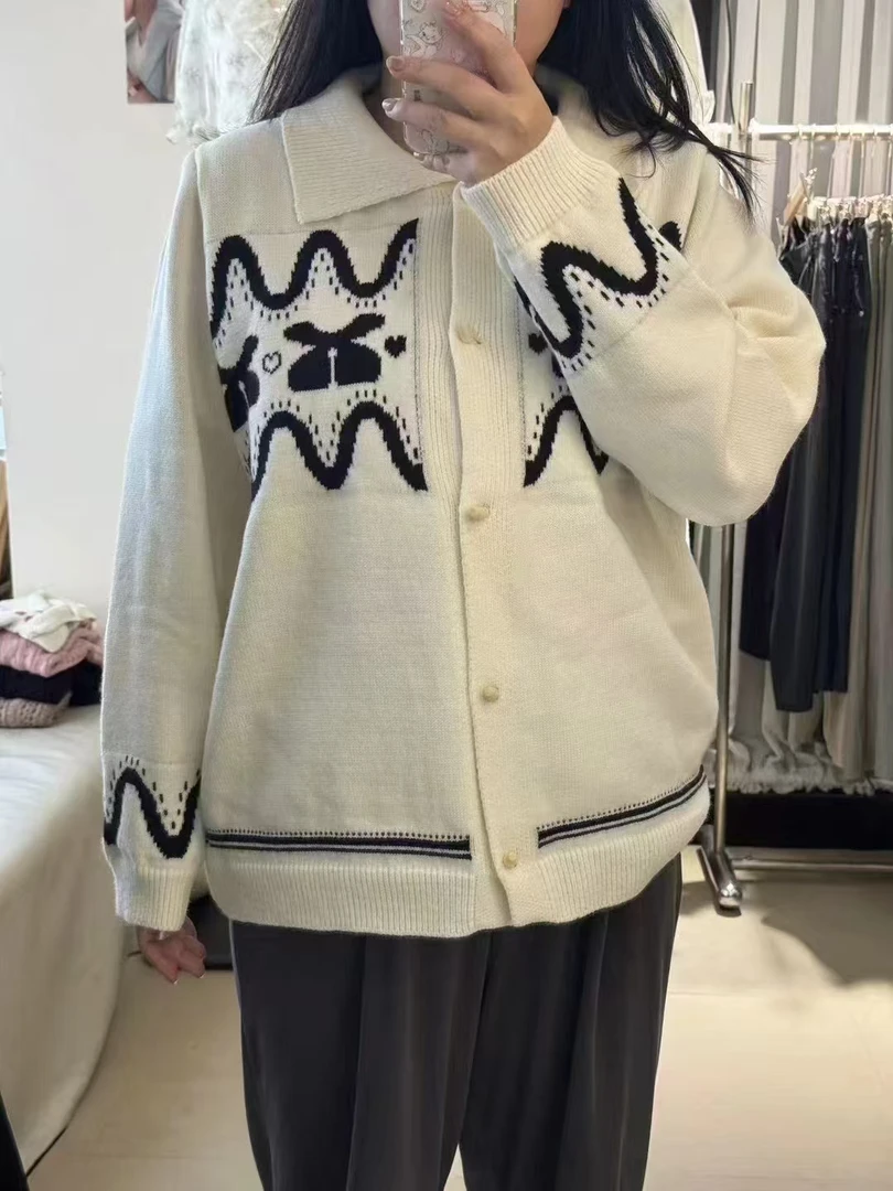 薄款宽松型常规冬季针织毛针织衫女装小香风上衣复古