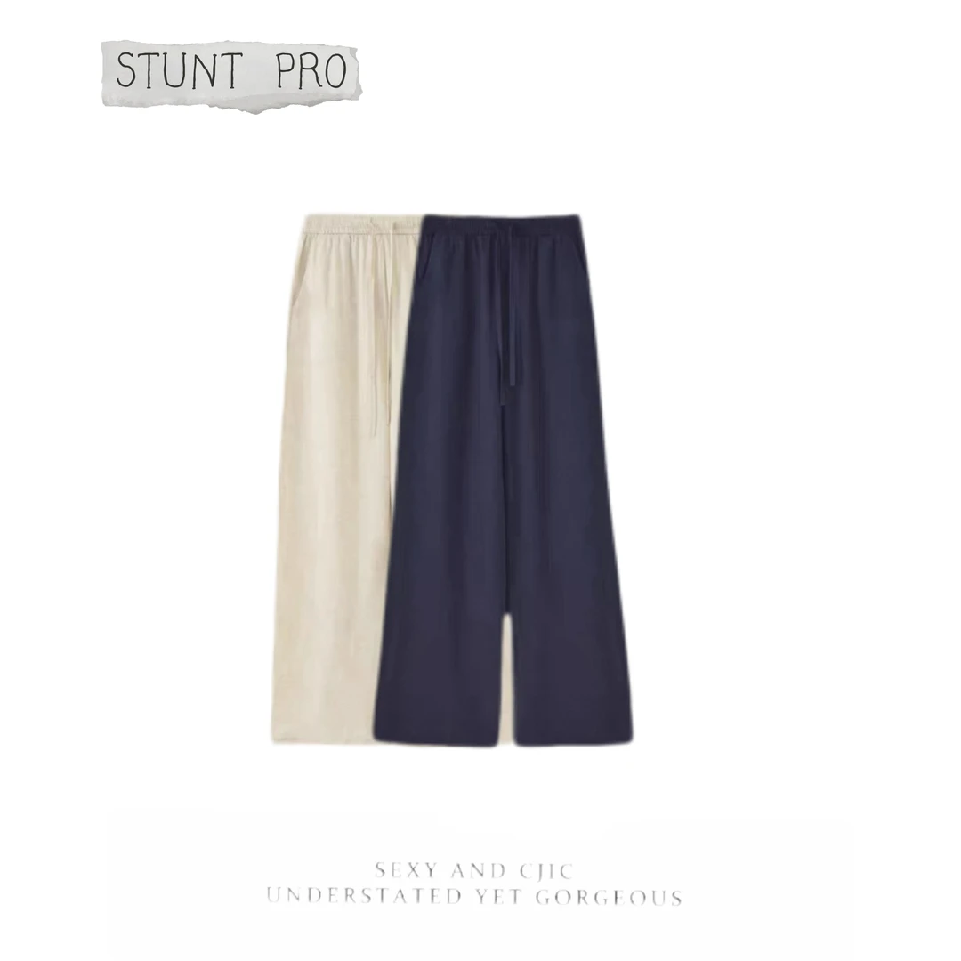 夏季女款休闲天丝亚麻混纺直筒裤1684