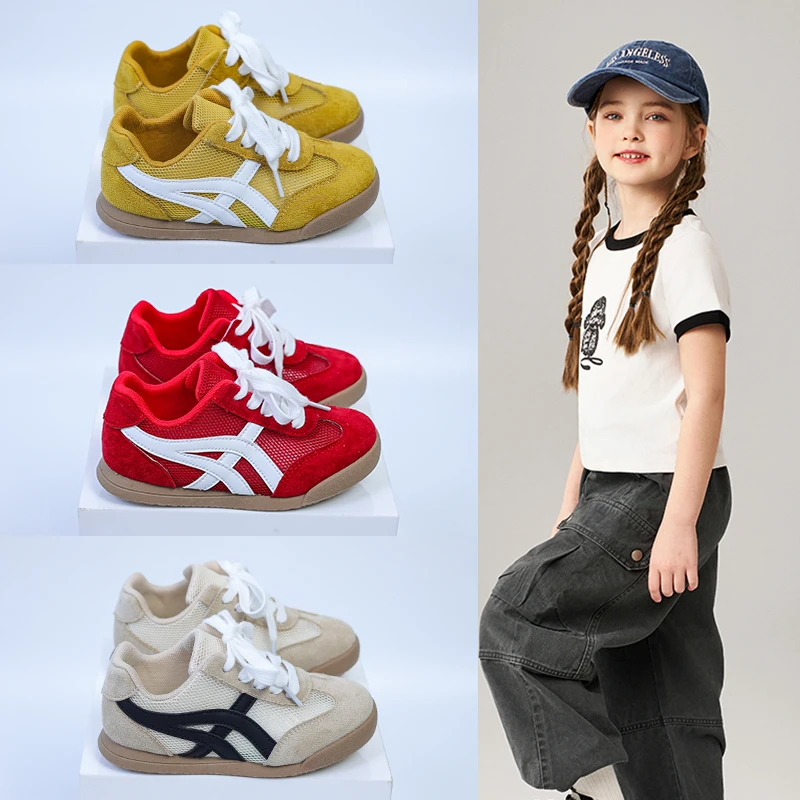 【粉红色回忆】2025春秋儿童鞋子男童阿甘鞋百搭板鞋女童软底夏天