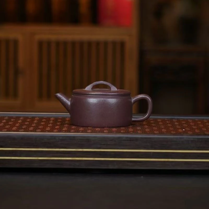 新华日报优选宜兴原矿手工紫砂壶ZKF[汉瓦 桃花泥 220cc]