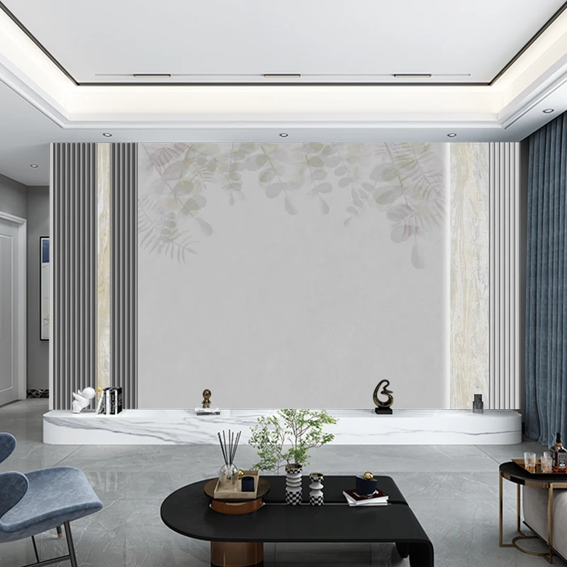 简约格栅装饰墙布画背景布定制3D立体墙纸用于电视客厅床头背景墙