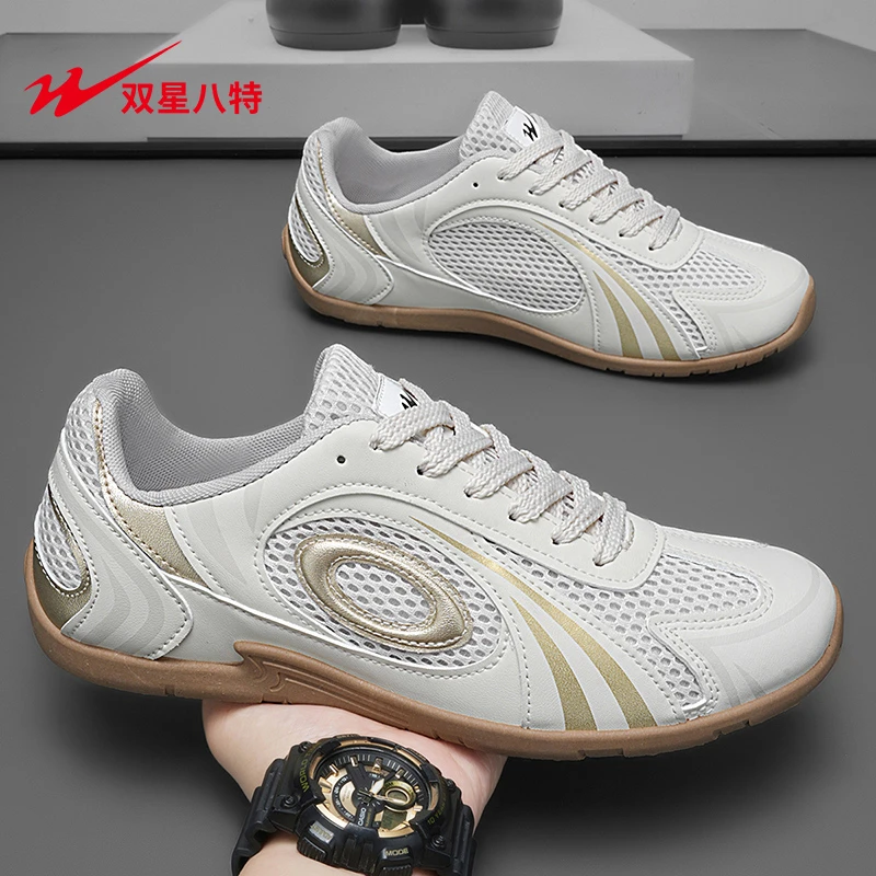 双星透气圆头耐磨网面时尚跑步休闲鞋防滑夏季软底男鞋轻便潮流