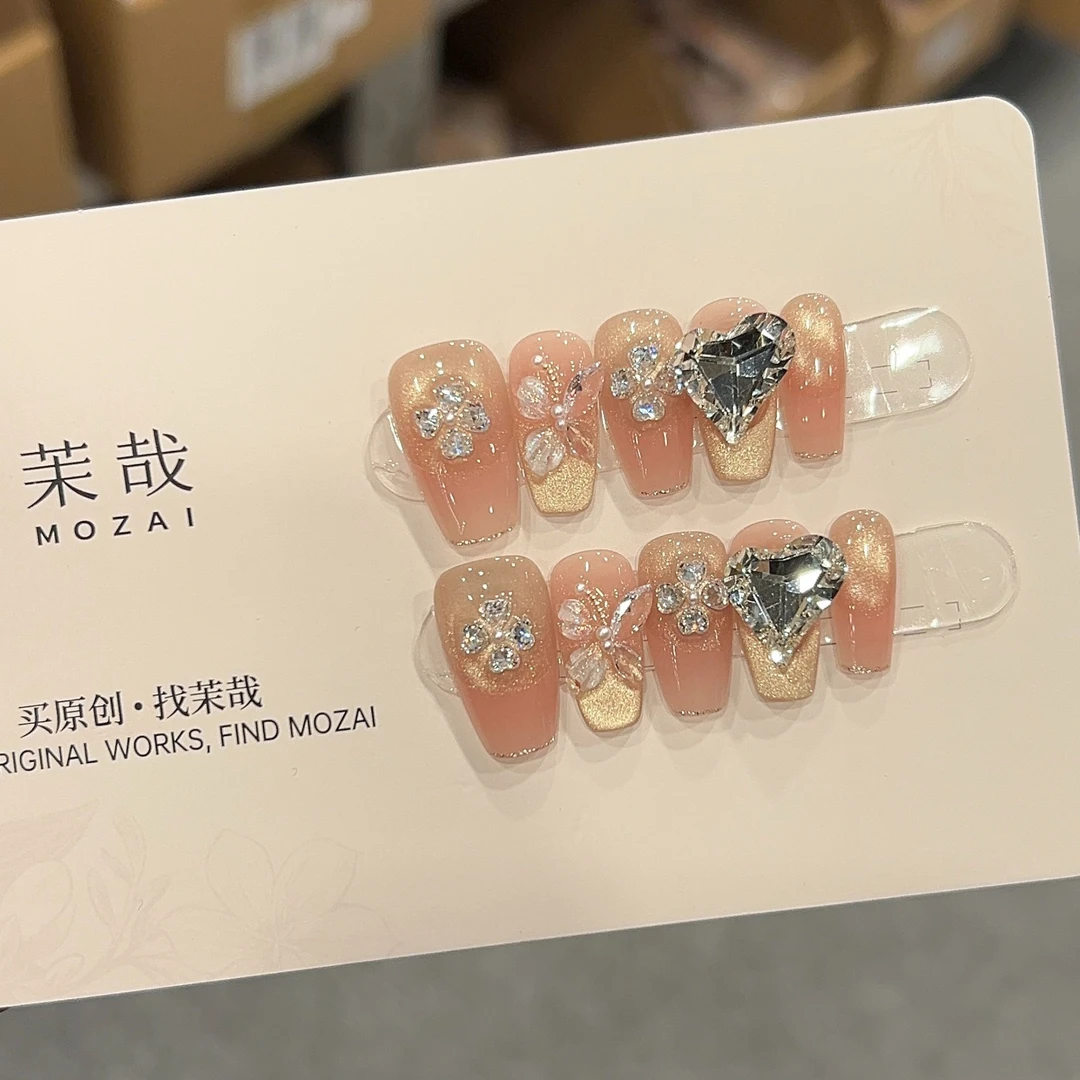 茉哉【爱情宣言】纯手工定制美甲拆卸穿戴甲A4034 S