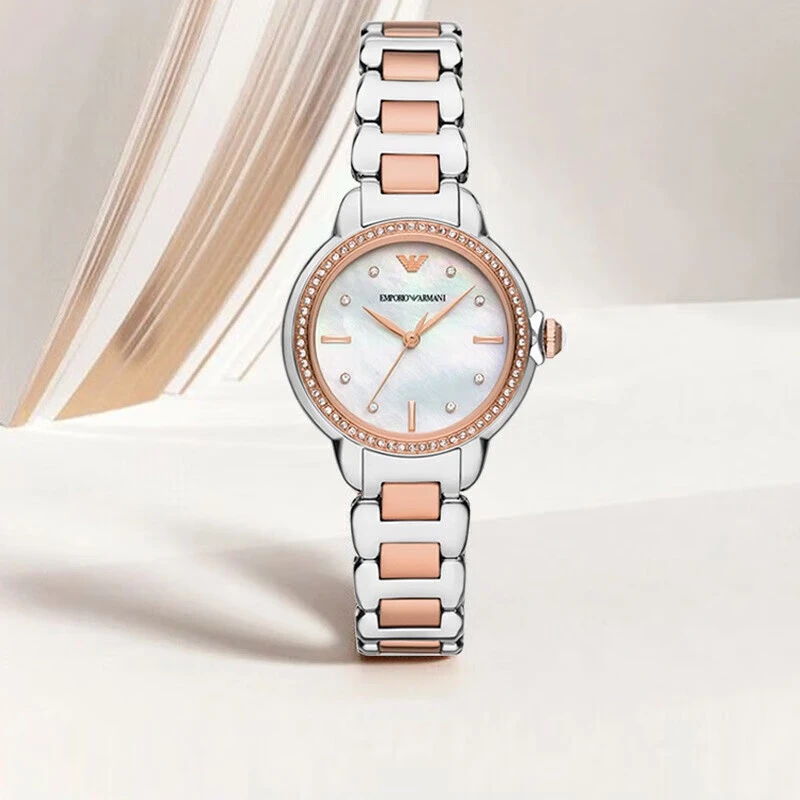 安普里奥·阿玛尼 的满天星手表女白月光水钻女表 AR11569/AR11523