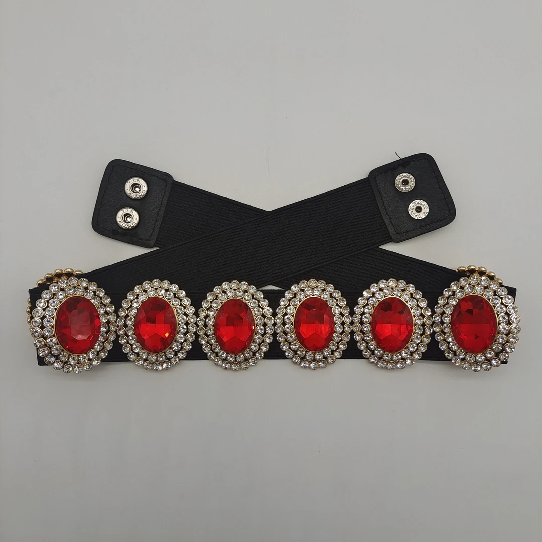 《盘钻系列》新疆舞蹈时尚配饰重工水钻时尚百搭腰带