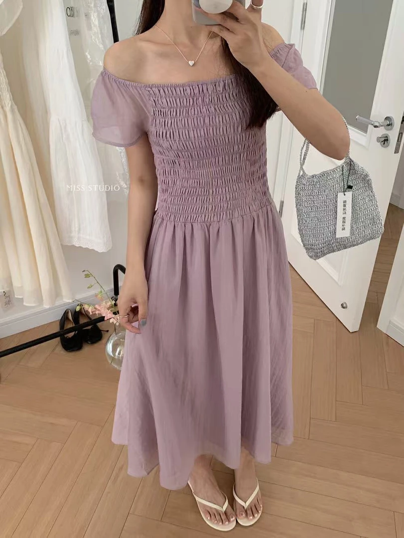 密思@33143 法式夏日清新打揽显瘦气质连衣裙 6-12