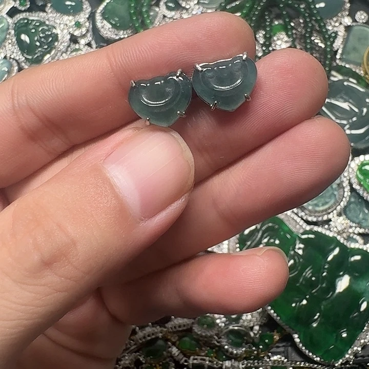 翡翠未镶嵌颈饰天然A货翡翠放漏