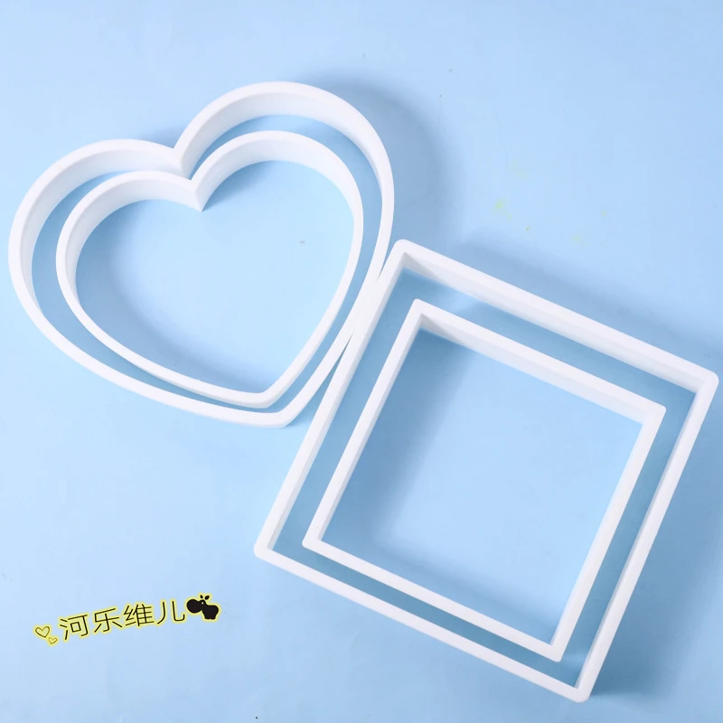 【爱烘焙的徐小姐】六寸爱心正方形戚风蛋糕胚切模模具可弯曲插牌